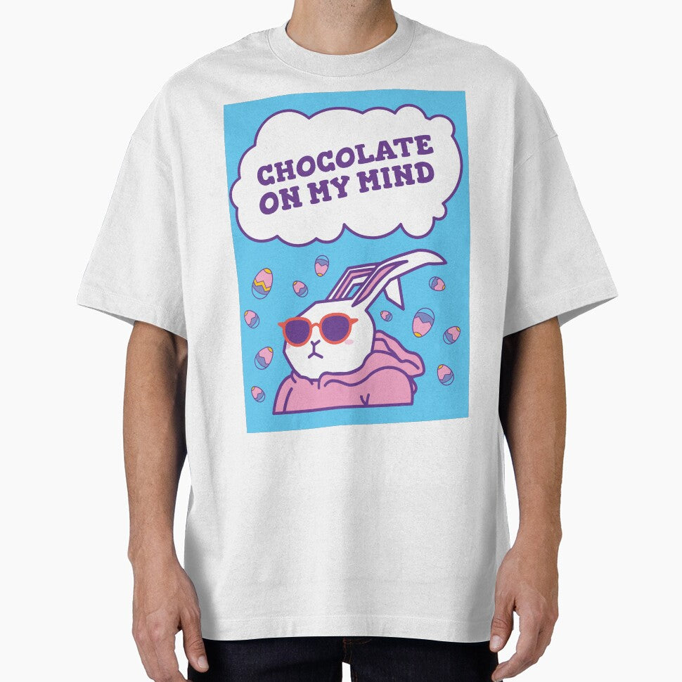 Chocolate on my Mind Easter Bunny design by boopsblunt T-Shirts, Hoodie, Sweatshirt | BlankRebels.com (Image 1)