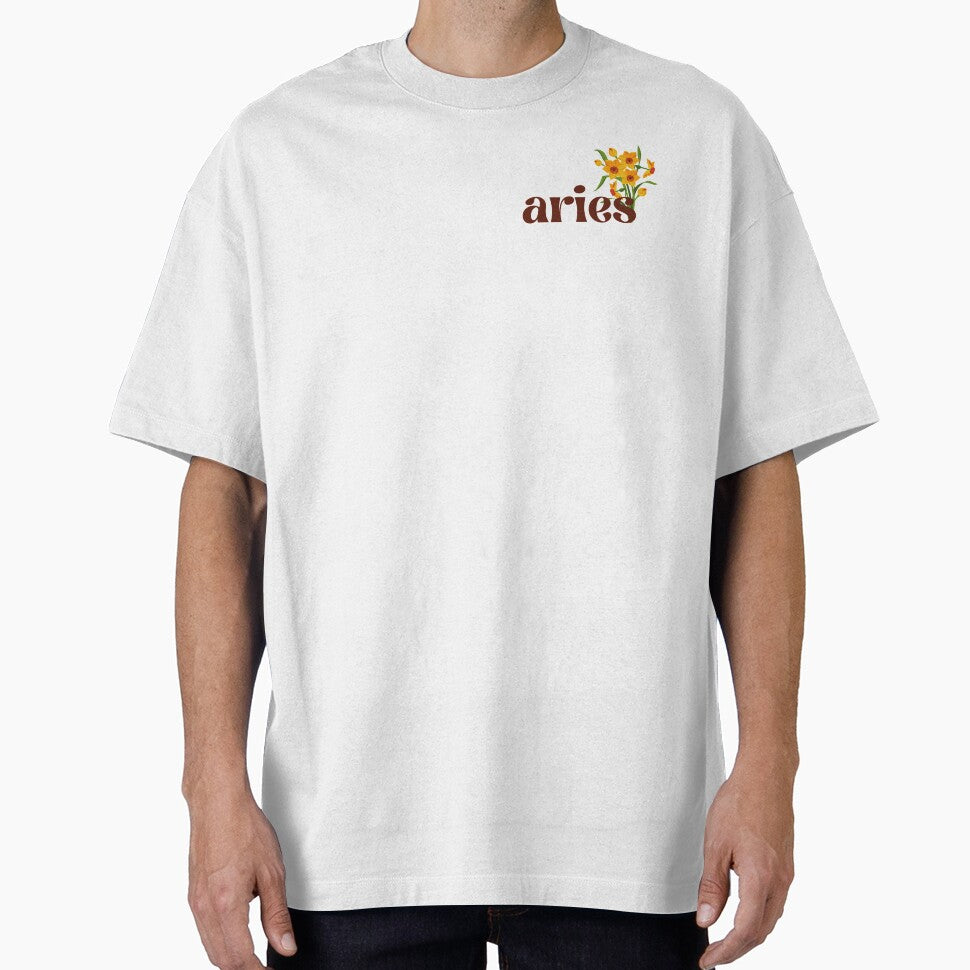 Aries With Birth Flowers by Margaux Lever T-Shirts, Hoodie, Sweatshirt | BlankRebels.com (Image 1)