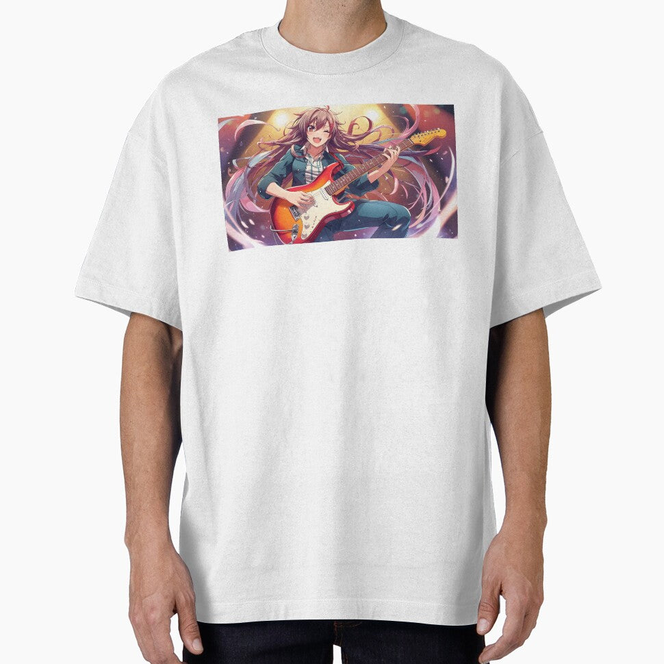 Anime Guitar Girl by Dazzio Designs T-Shirts, Hoodie, Sweatshirt | BlankRebels.com (Image 1)