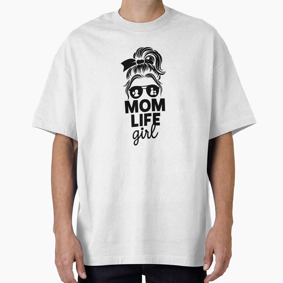 Mom Life Girl – Messy Bun Sunglasses Graphic, Trendy Feminine Design by DailyDrivesct T-Shirts, Hoodie, Sweatshirt (Image 1)