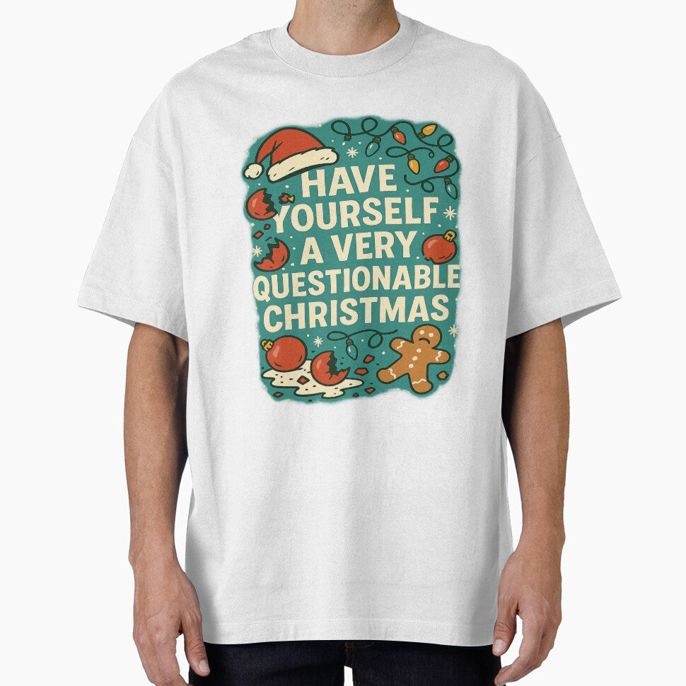Have Yourself a Very Questionable Christmas – Funny Dark Humor Holiday Design by JollyDoodle Studio T-Shirts,... (Image 1)