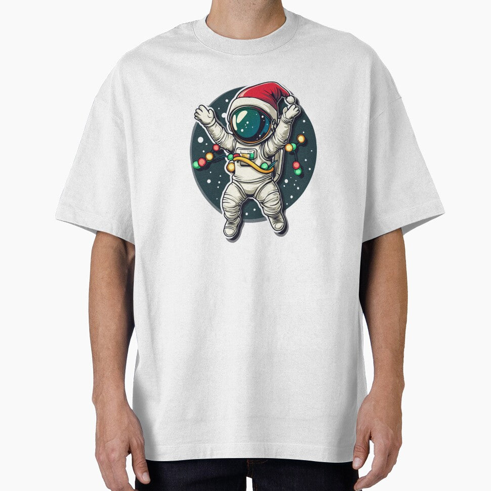 Astronaut with Christmas Hat by NicolasGlowArt T-Shirts, Hoodie, Sweatshirt | BlankRebels.com (Image 1)