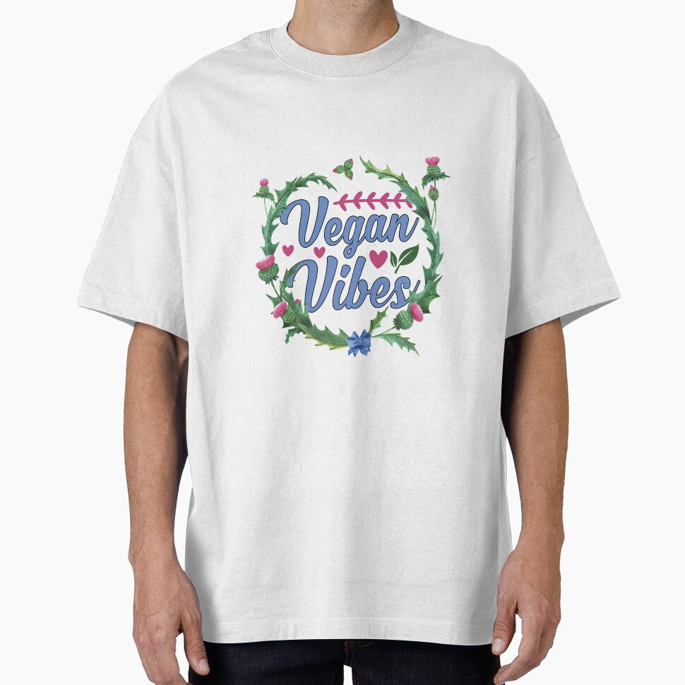 Vegan Vibes Floral Watercolor by bumperapparels T-Shirts, Hoodie, Sweatshirt | BlankRebels.com (Image 1)