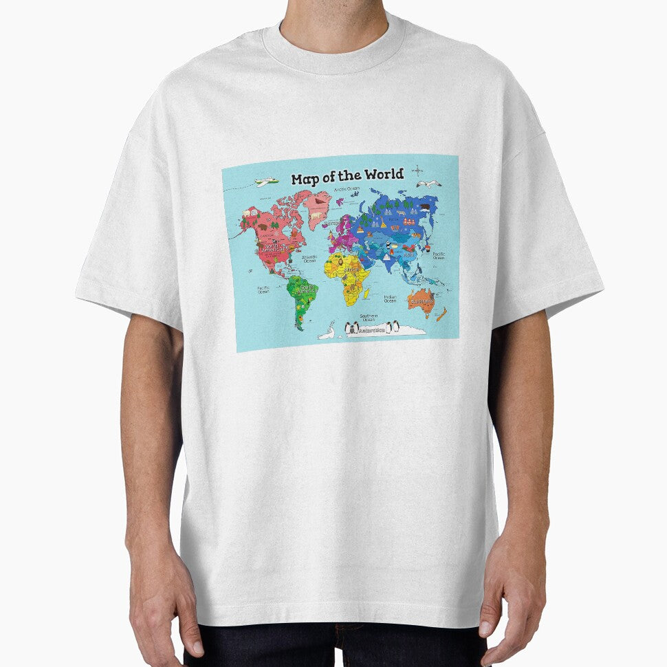 Map Of The World Vacation Animal - Aesthetic Poster by maneisy T-Shirts, Hoodie, Sweatshirt | BlankRebels.com (Image 1)