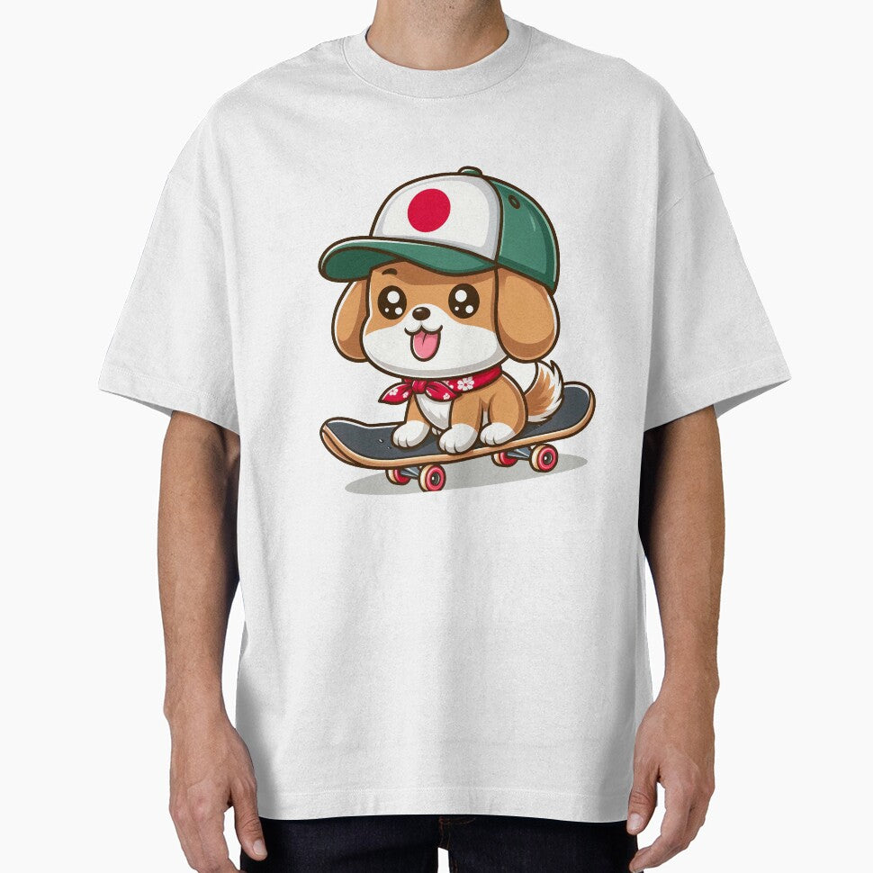 Cute brown dog riding skateboard with cap by MzulhilmiZam T-Shirts, Hoodie, Sweatshirt | BlankRebels.com (Image 1)