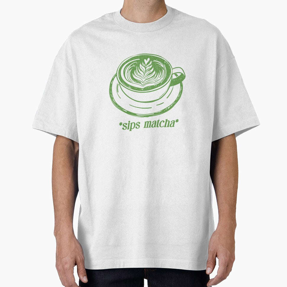 Sips matcha. Matcha latte. by CoCoArt-Ua T-Shirts, Hoodie, Sweatshirt | BlankRebels.com (Image 1)