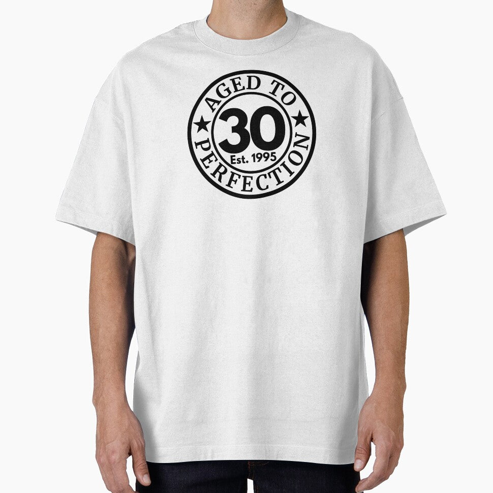 Aged to Perfection 30 | Vintage 1995 Birthday Celebration | 30th Anniversary Design by highflycrafts T-Shirts,... (Image 1)