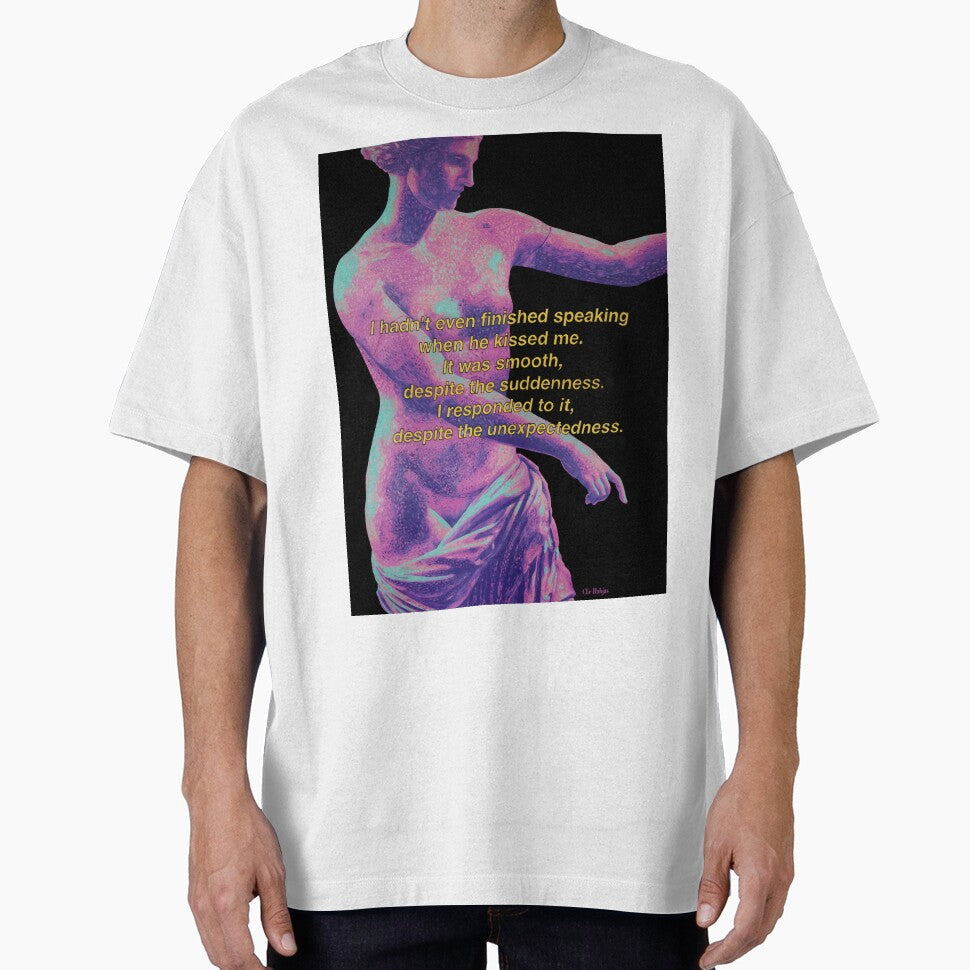 Romantic Academia Wall Art - 'Suddenly' Oil Painting HQ Print by CheHojas T-Shirts, Hoodie, Sweatshirt (Image 1)