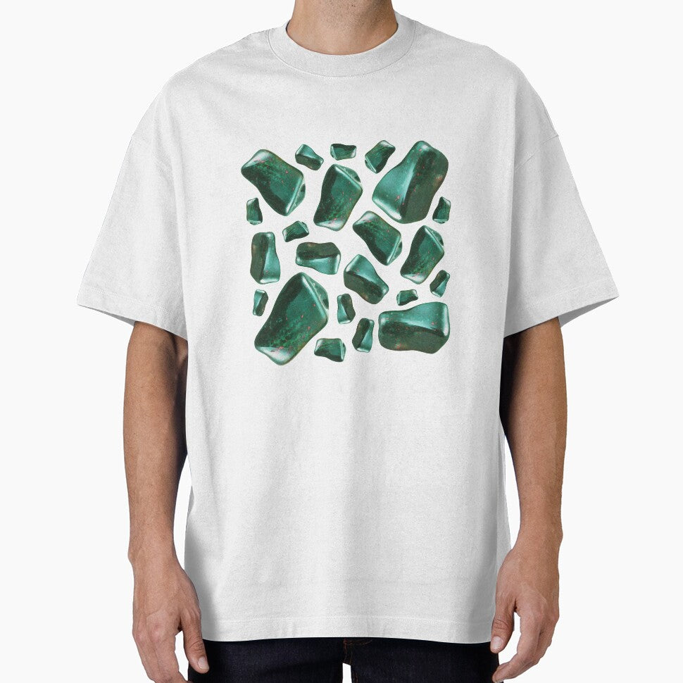 Bloodstone Crystal Gemstone Green Pattern by EnchantedInn T-Shirts, Hoodie, Sweatshirt | BlankRebels.com (Image 1)