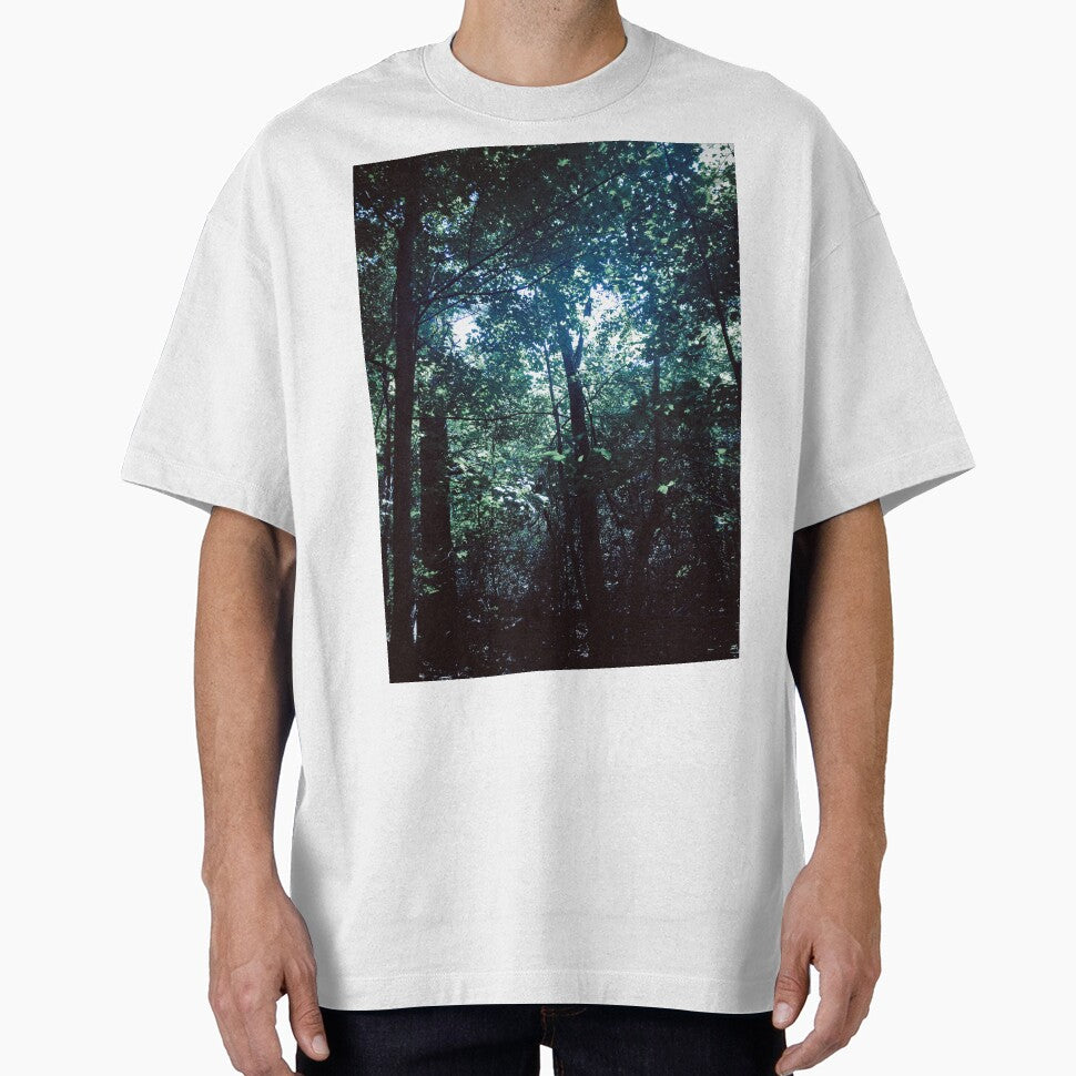 grunge forest blue dazecore aesthetic vintage sun piercing through by sielexis T-Shirts, Hoodie, Sweatshirt (Image 1)
