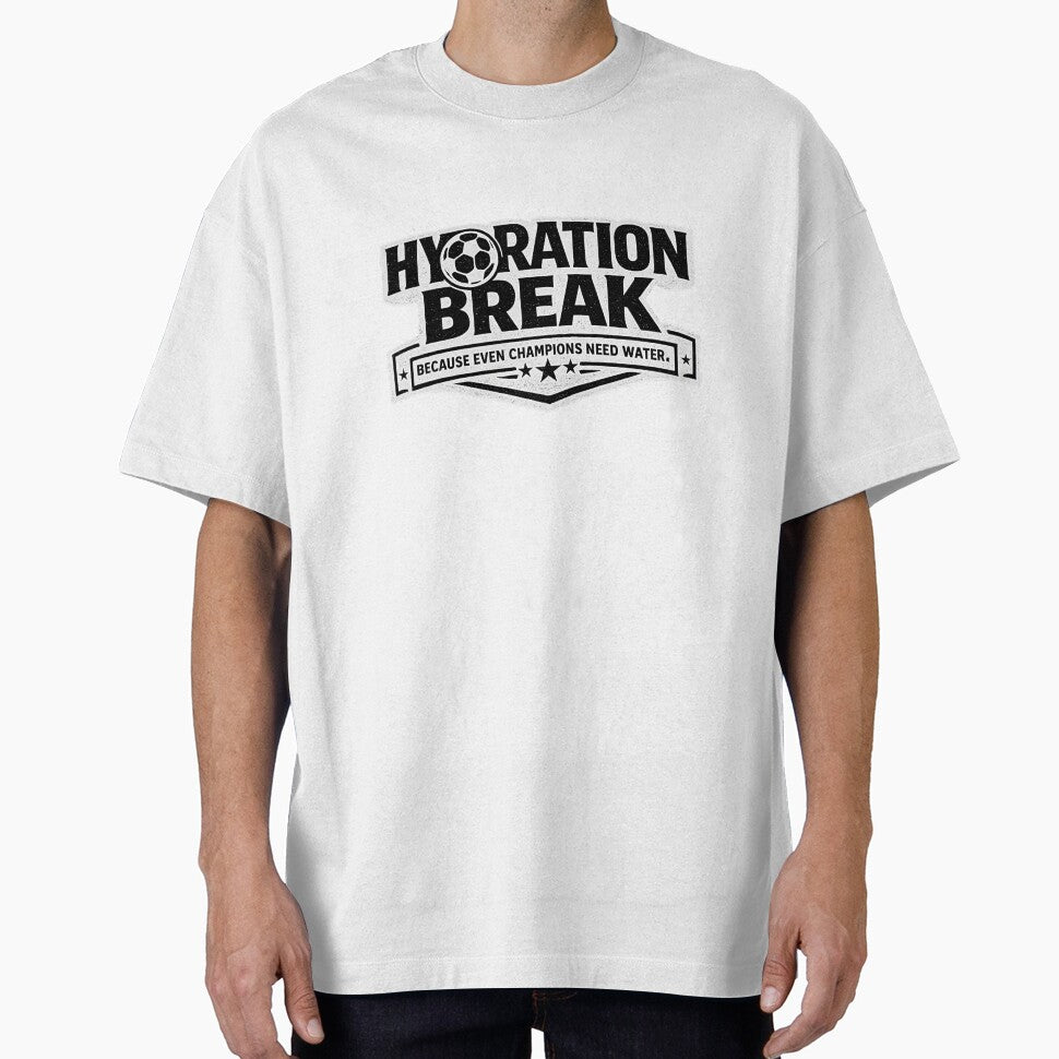 Hydration Break In Progress Soccer Funny Match Day Fan Graphic by MimsTees