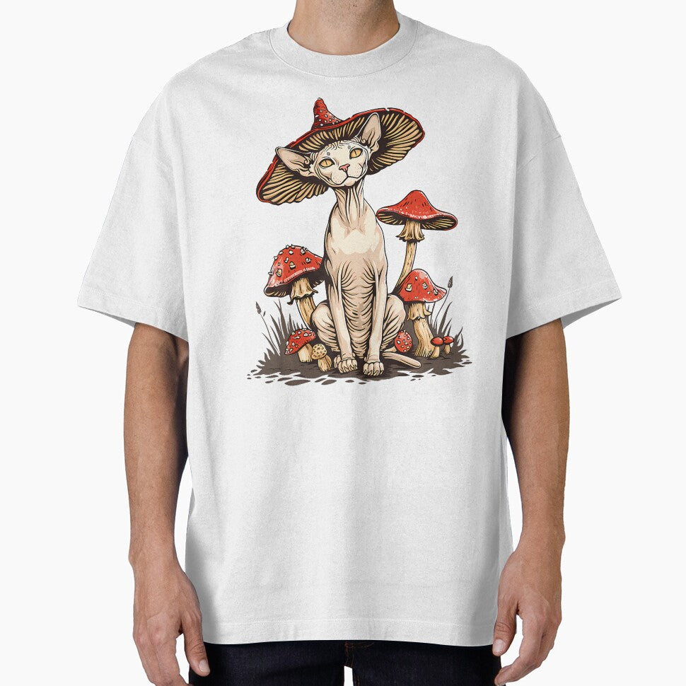 Cat Cottagecore Aesthetic Mushroom Hat by AngelaSandra T-Shirts, Hoodie, Sweatshirt | BlankRebels.com (Image 1)