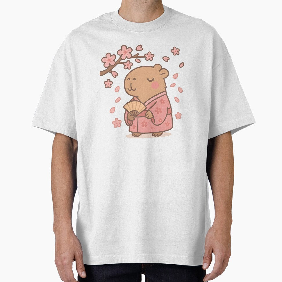 Kawaii Capybara in Japan – Cute Cherry Blossom by Worldwide Capy T-Shirts, Hoodie, Sweatshirt | BlankRebels.com (Image 1)