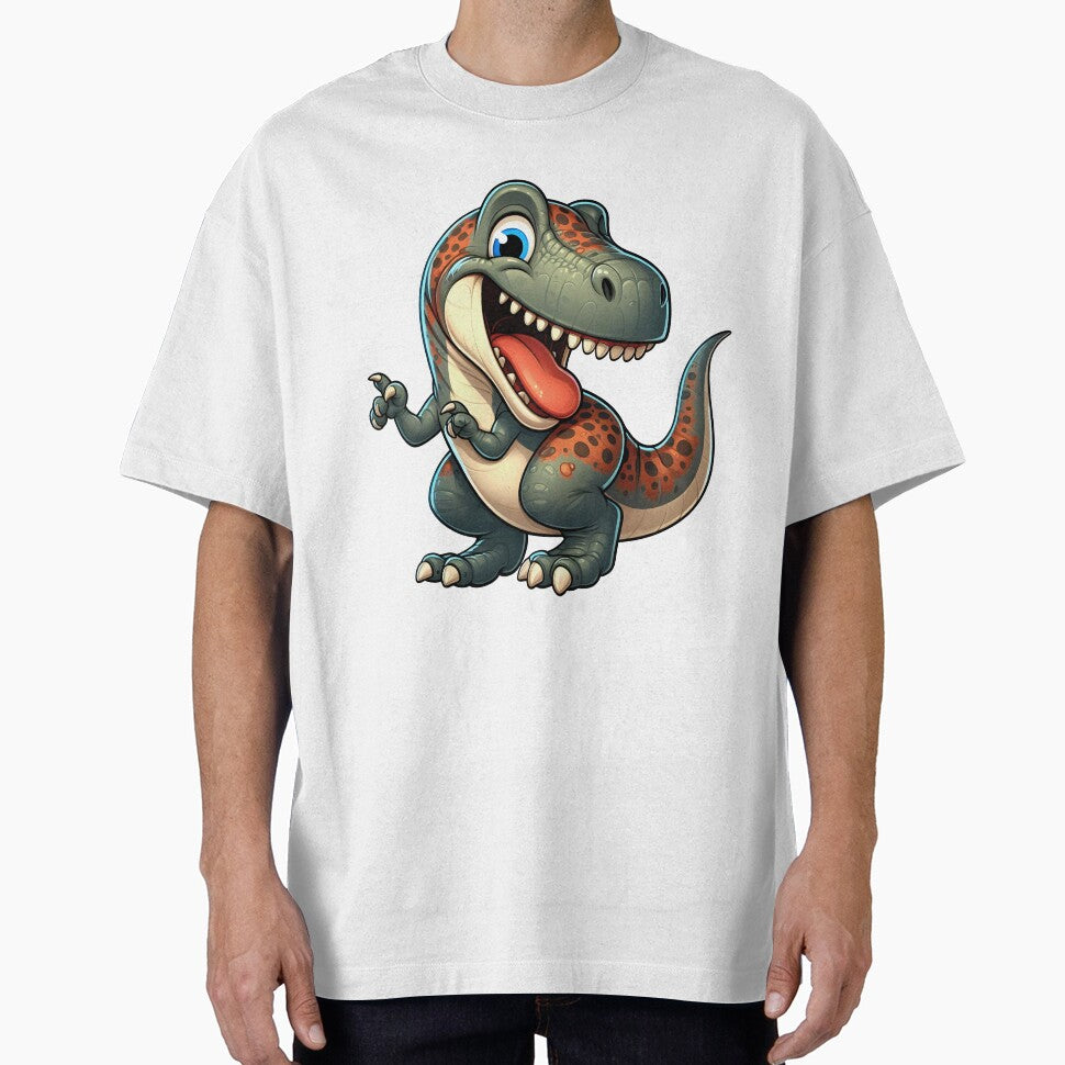 Cute Cartoon T-Rex Dinosaur Clipart – Adorable Smiling Dino with Tongue Out Illustration by LunaPixelStudio... (Image 1)