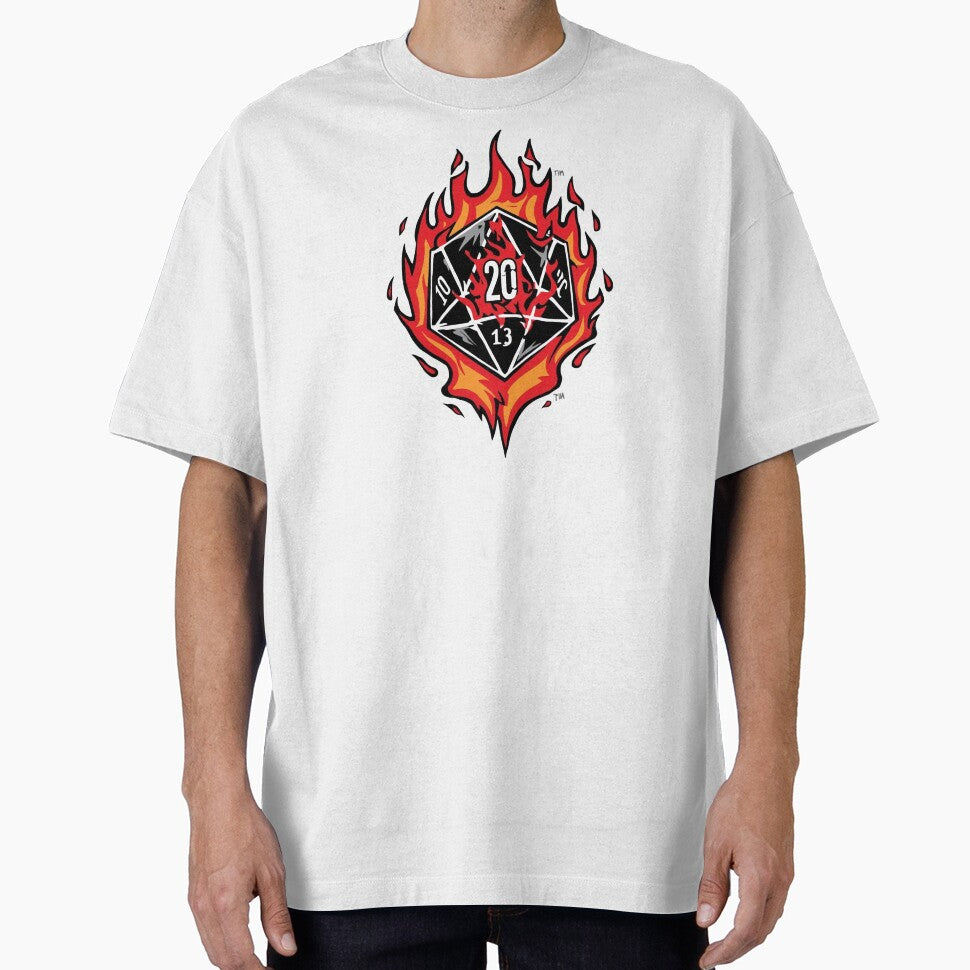 Flaming D20 - Critical Hit Dice by Monteal Labs T-Shirts, Hoodie, Sweatshirt | BlankRebels.com (Image 1)