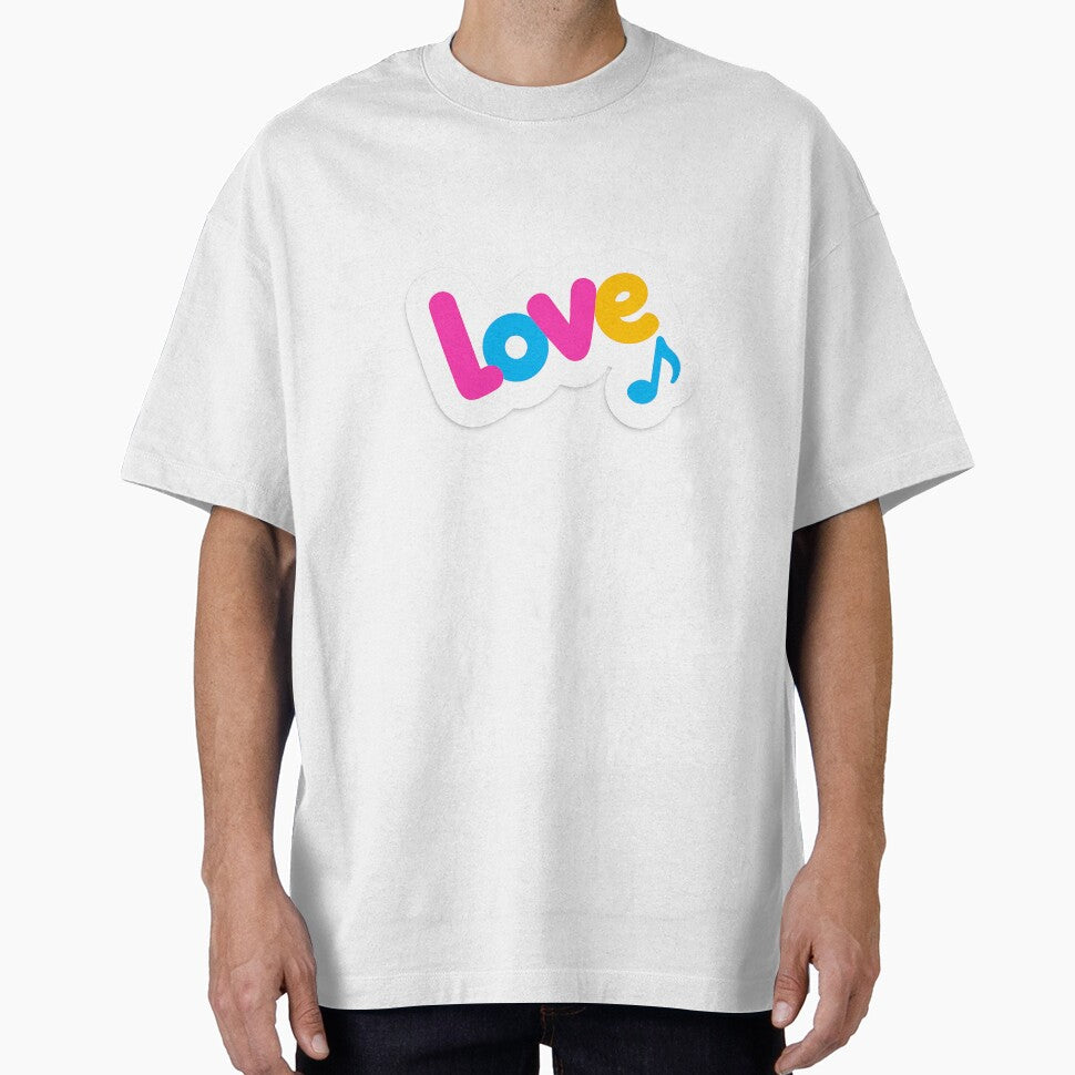 Love Music Cute Typography Sticker Colorful Music Lover T-Shirts, Hoodie, Sweatshirt