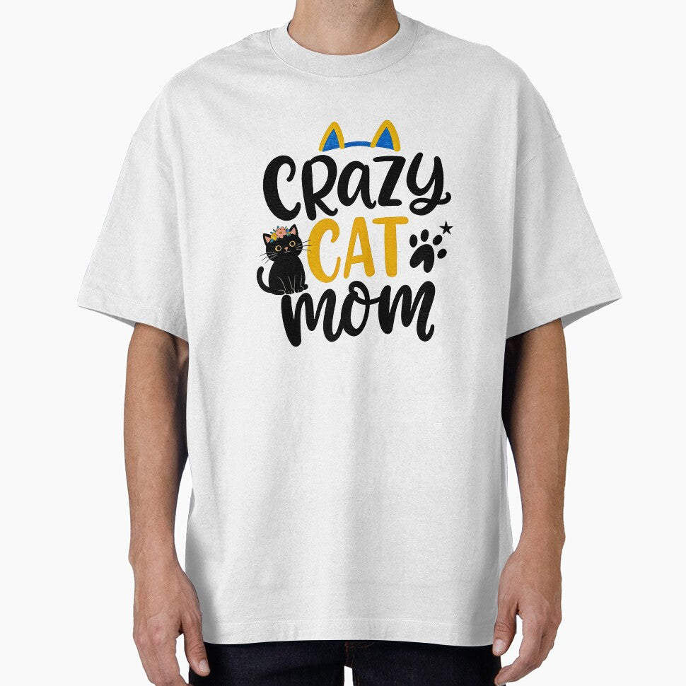 Crazy Cat Mom Cute Black Cat Lover Gift by truongloc246 T-Shirts, Hoodie, Sweatshirt | BlankRebels.com (Image 1)