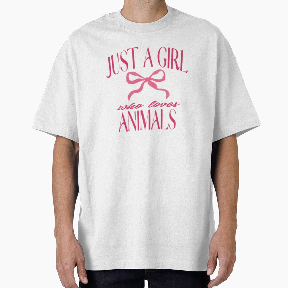 Just a Girl Who Loves Animals – Cute Animal Lover Design for Women & Girls by ZoeBV T-Shirts, Hoodie, Sweatshirt (Image 1)