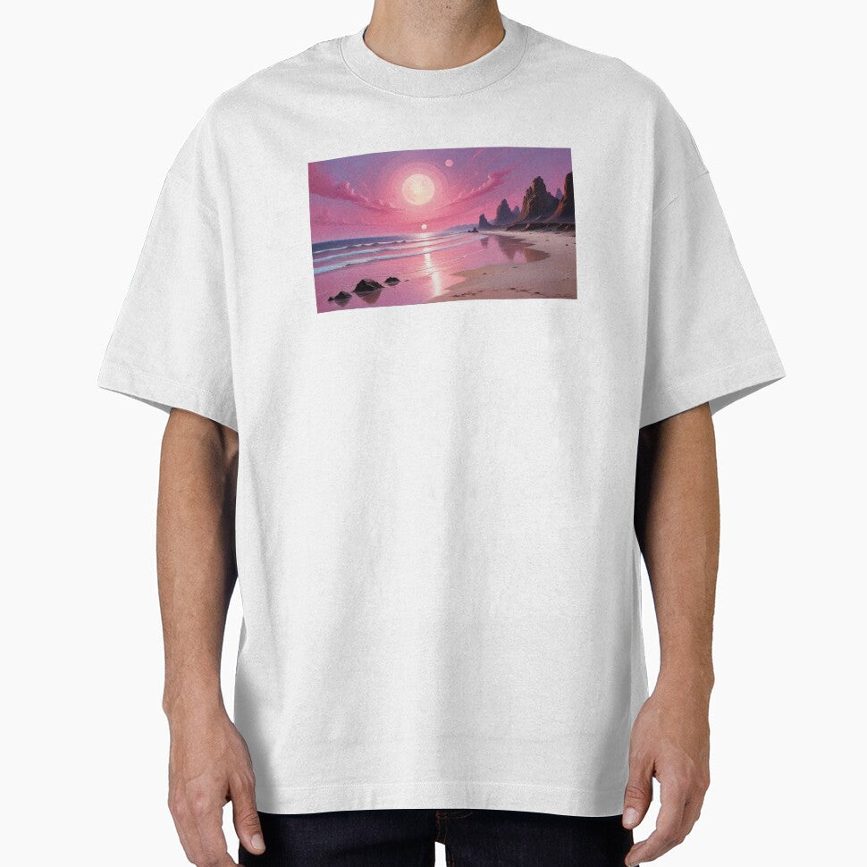 Alien planet beach landscape by MatthaeusArts T-Shirts, Hoodie, Sweatshirt | BlankRebels.com (Image 1)