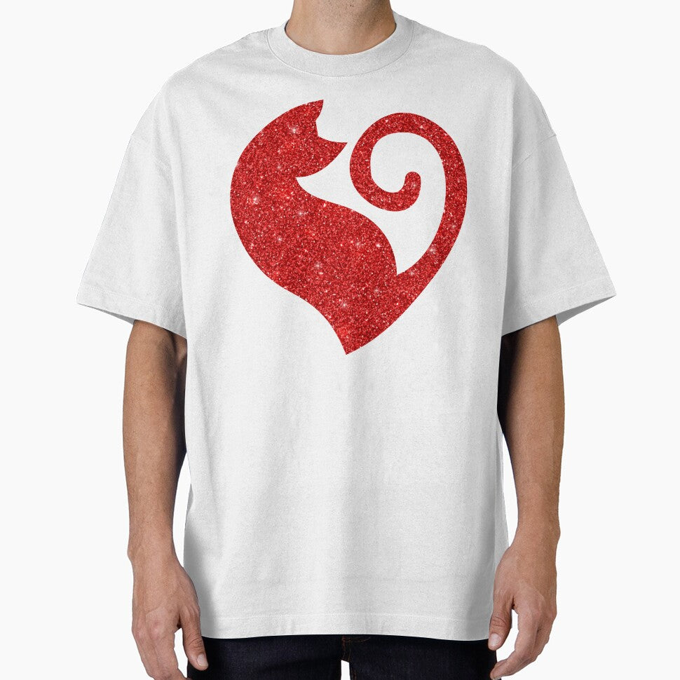 Glittery Red Cat Love by RakelMacc T-Shirts, Hoodie, Sweatshirt | BlankRebels.com (Image 1)