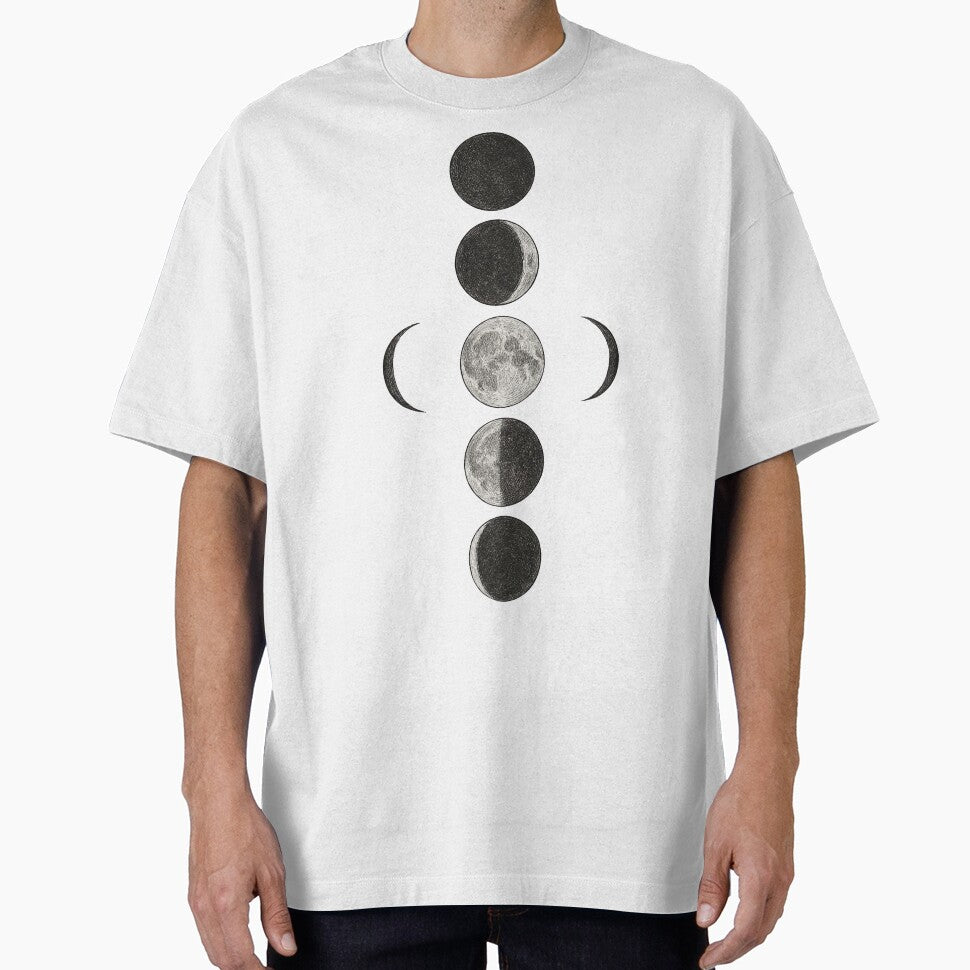 Moon Phases Illustration Minimal Space Art Design by Koiosart T-Shirts, Hoodie, Sweatshirt | BlankRebels.com (Image 1)