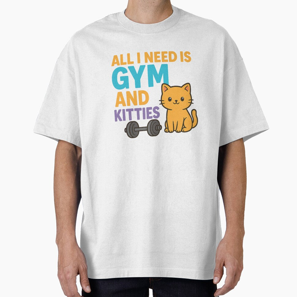 All I Need is Gym & Kitties by ThrottleQueen T-Shirts, Hoodie, Sweatshirt | BlankRebels.com (Image 1)