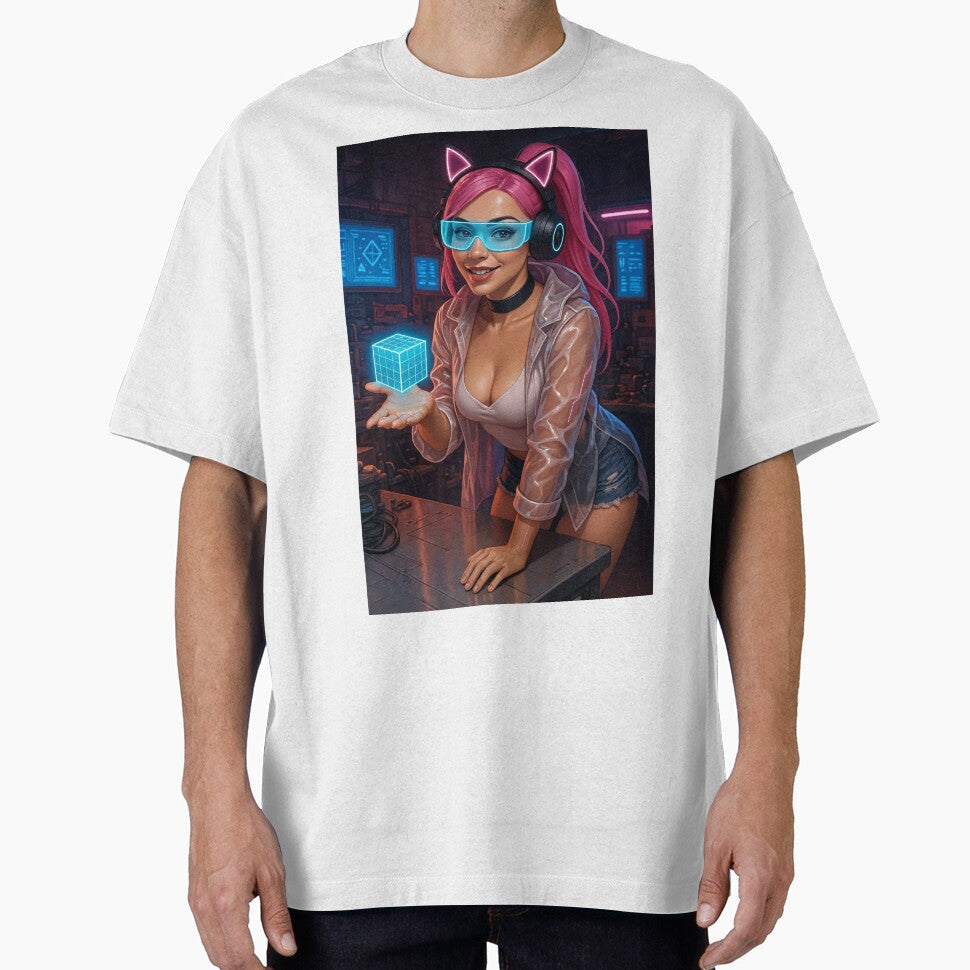 CathryneDelamort offers glowing cube cat ears by CathryneDelamort T-Shirts, Hoodie, Sweatshirt | BlankRebels.com (Image 1)