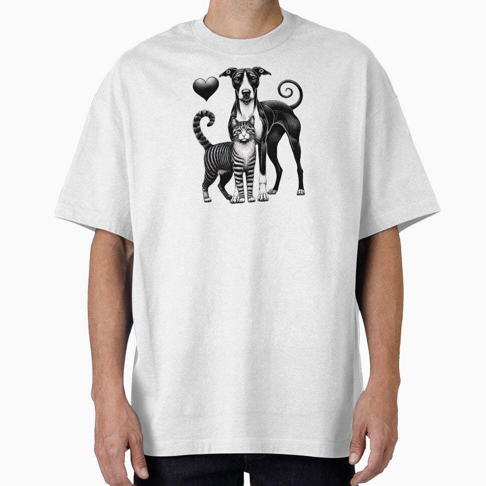 Valentines Day Companions: Dog & Cat Harmony by TSQ