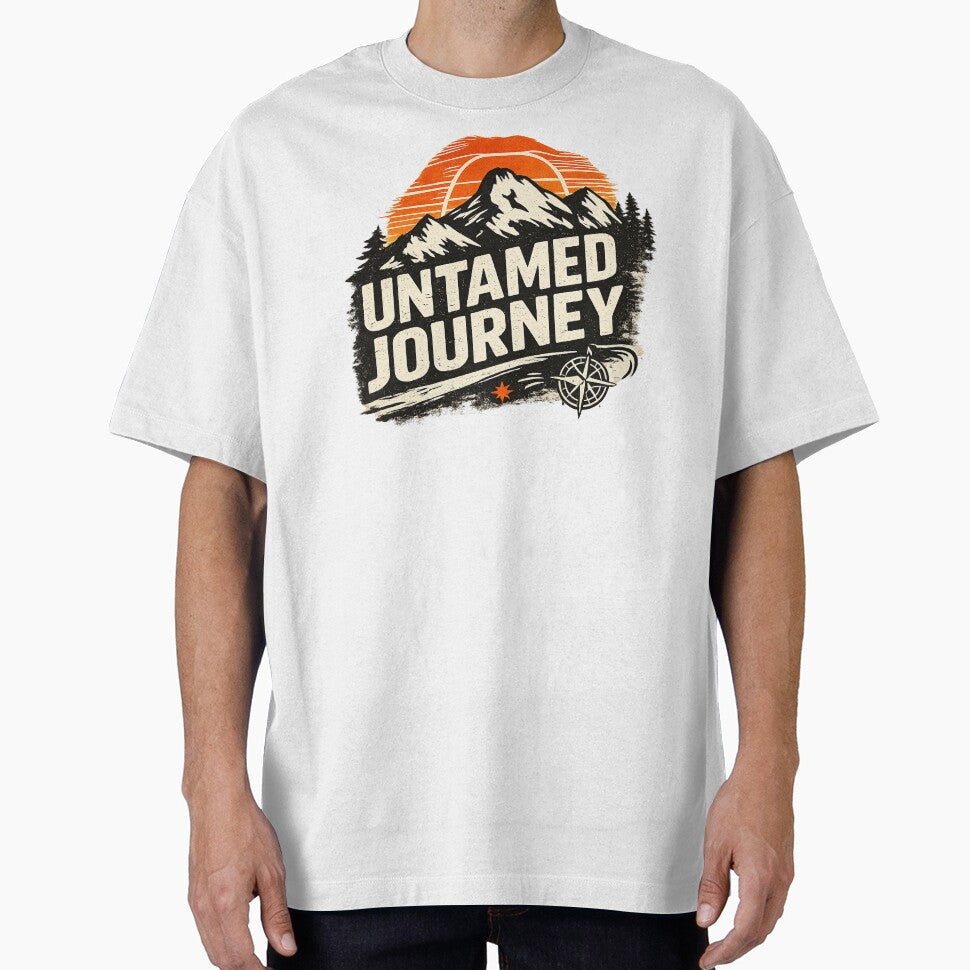 Untamed Journey – Vintage Adventure Mountain Badge by Aurelux_24 T-Shirts, Hoodie, Sweatshirt | BlankRebels.com (Image 1)