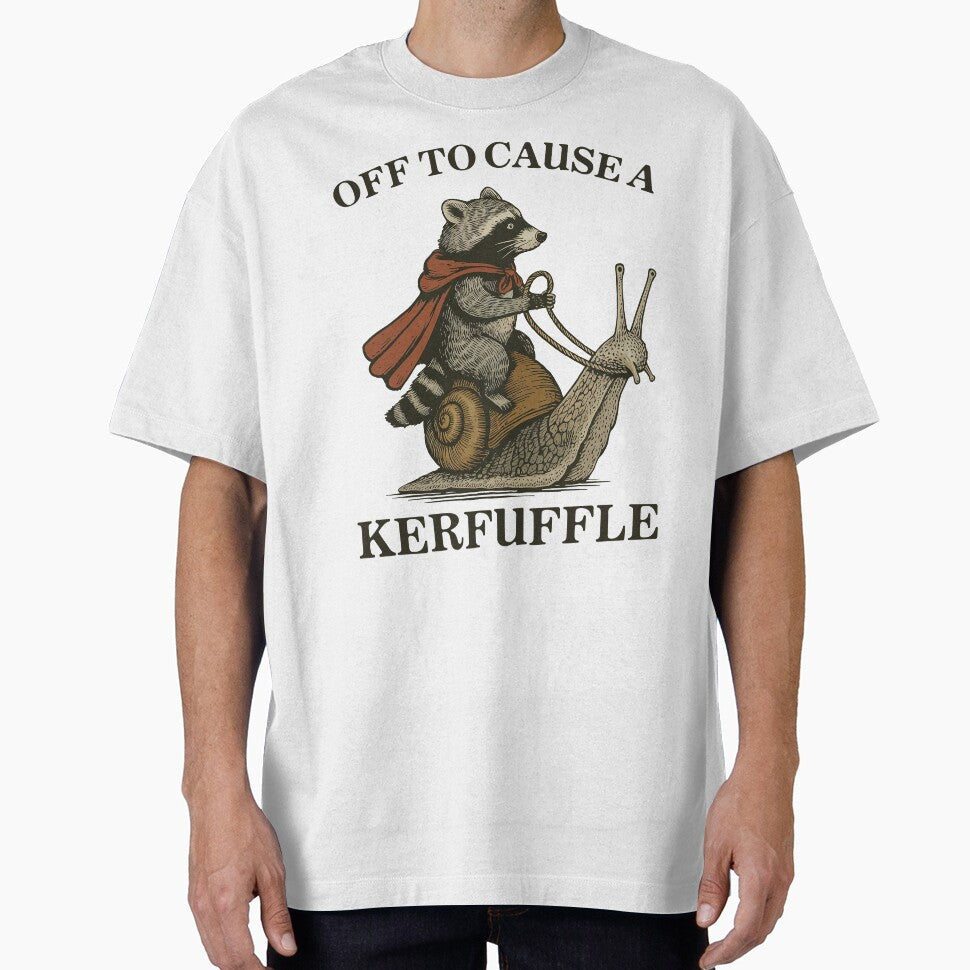 Off To Cause A Kerfuffle Funny Raccoon by MelenebStore T-Shirts, Hoodie, Sweatshirt | BlankRebels.com (Image 1)