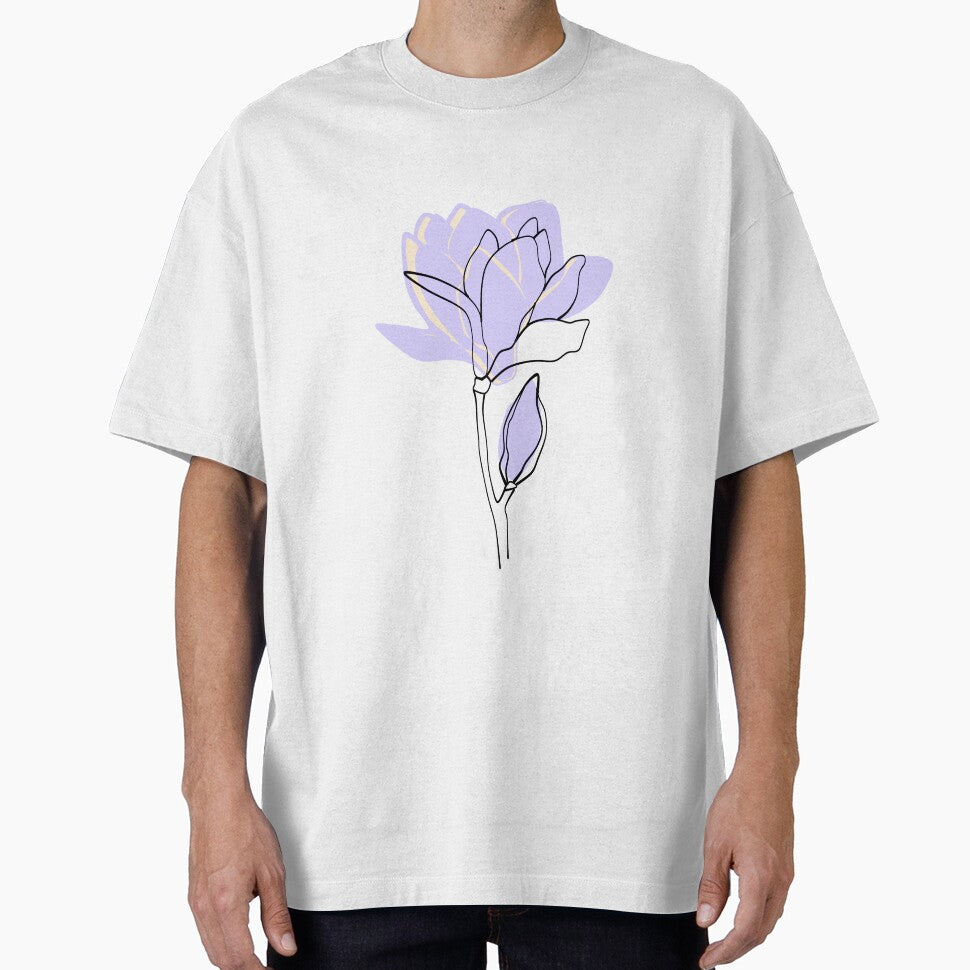 Minimal lavender flower line art by Quirknmore T-Shirts, Hoodie, Sweatshirt | BlankRebels.com (Image 1)