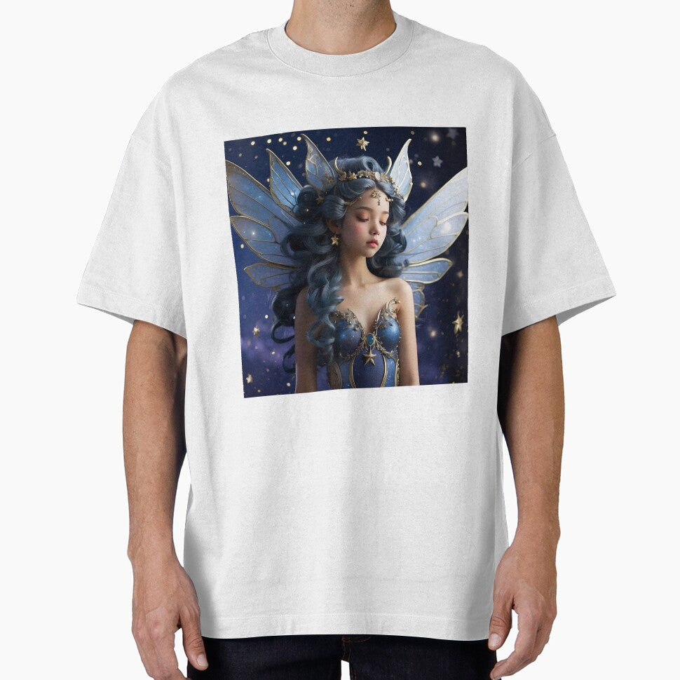 Celestial Whispers | Night Sky Fairy with Lunar Wings by MysticFable T-Shirts, Hoodie, Sweatshirt | BlankRebels.com (Image 1)