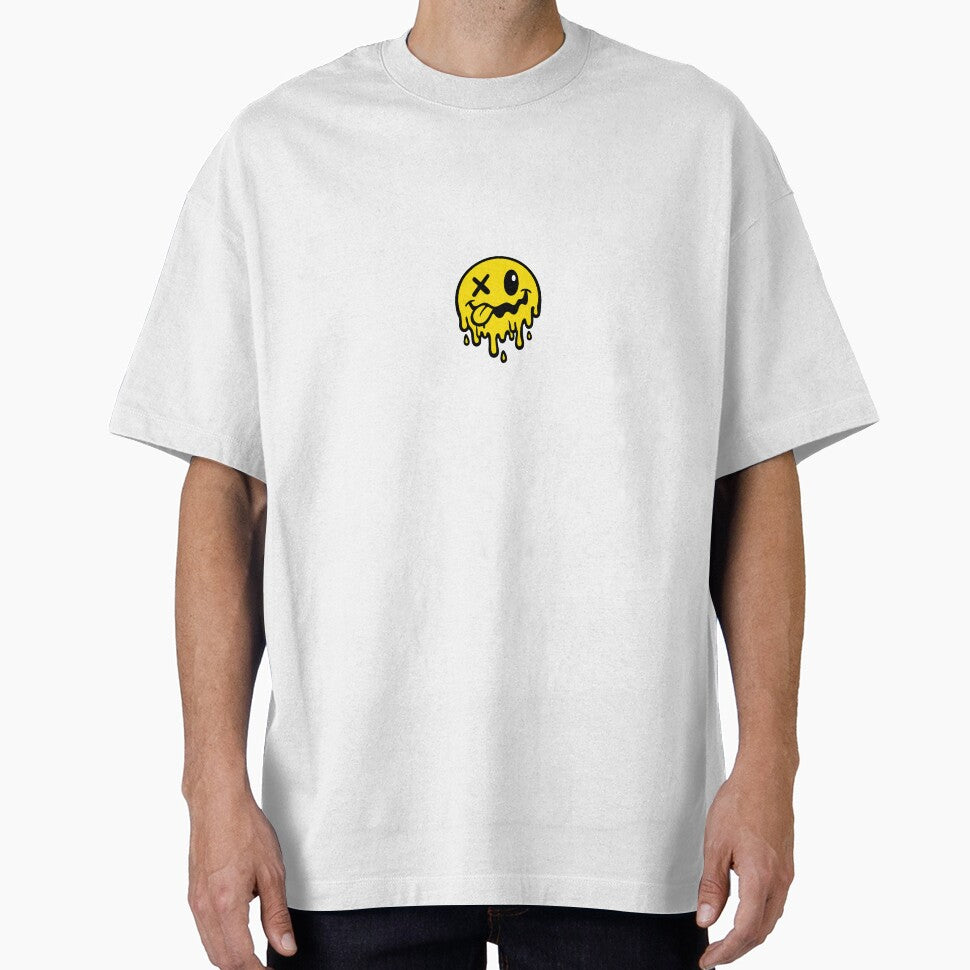 Melting Smiley Face – Trendy Minimal Design by QuirkyCartel T-Shirts, Hoodie, Sweatshirt | BlankRebels.com (Image 1)