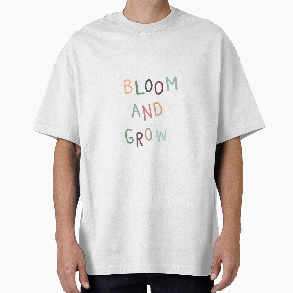 Bloom and grow, inspirational life quote (colour palette background, color palete) by Sanaura T-Shirts, Hoodie,... (Image 1)