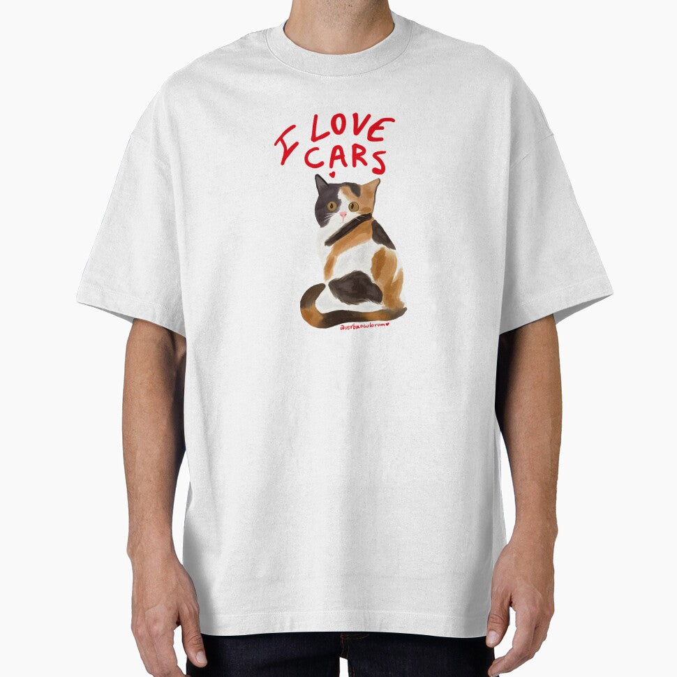 I love Cars cat sticker calico cat cat lover by VerbaOculorum