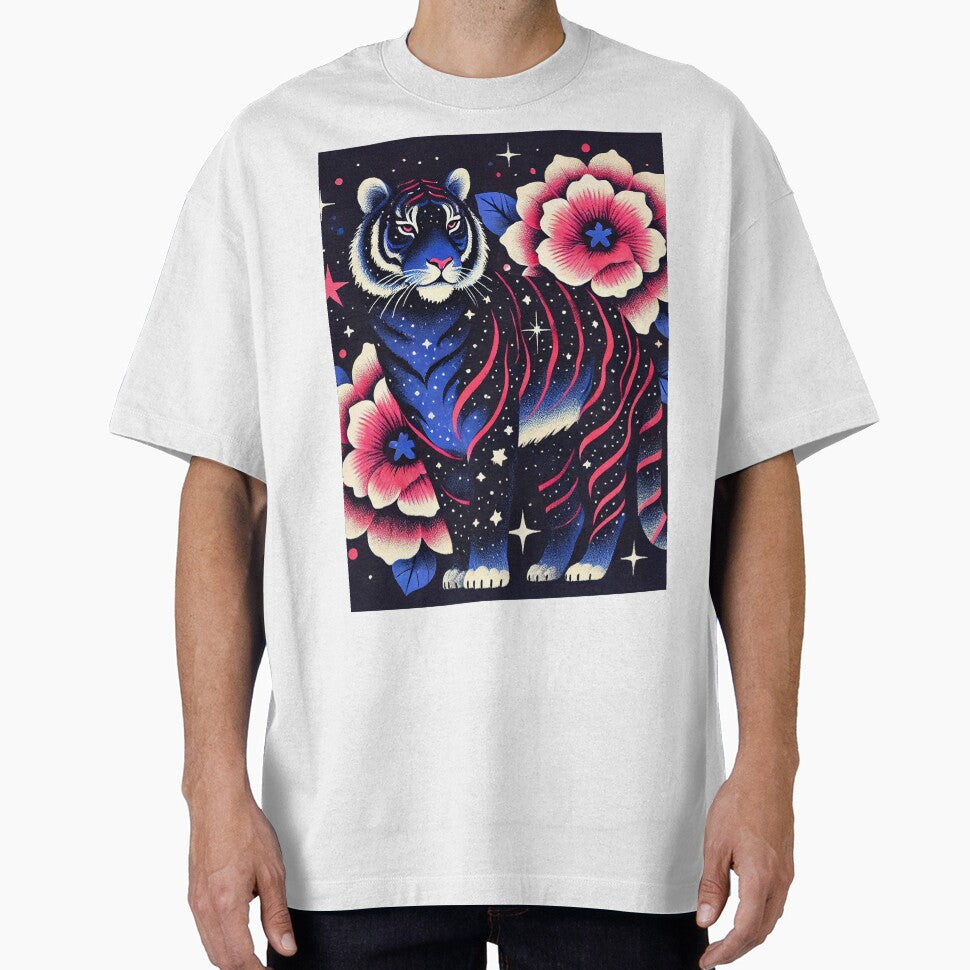 Tattoo Style Tiger and Roses by zzz888 T-Shirts, Hoodie, Sweatshirt | BlankRebels.com (Image 1)
