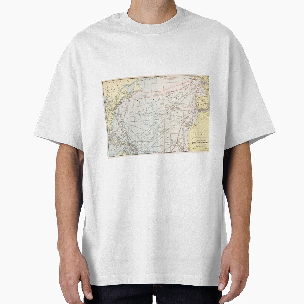 Vintage Map of The Atlantic Ocean (1901) by BravuraMedia T-Shirts, Hoodie, Sweatshirt | BlankRebels.com (Image 1)
