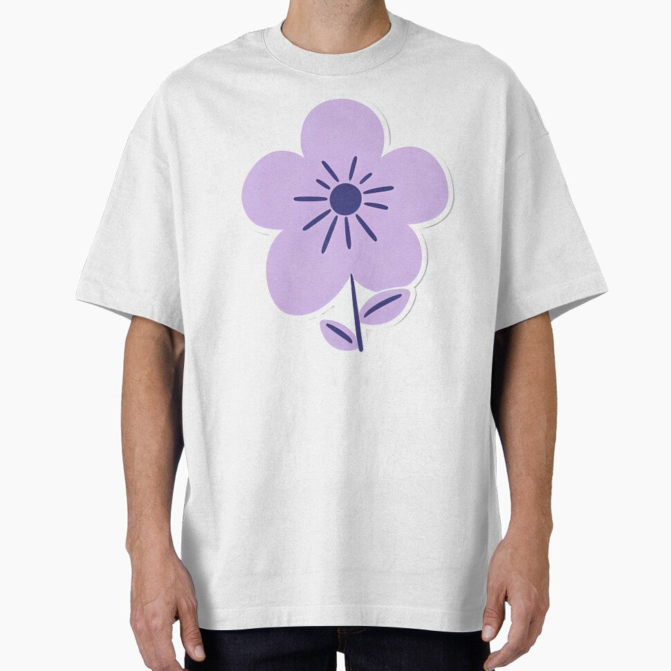 Cute Pastel Purple Aesthetic Flower Sticker Design by MiloOfficial T-Shirts, Hoodie, Sweatshirt | BlankRebels.com (Image 1)