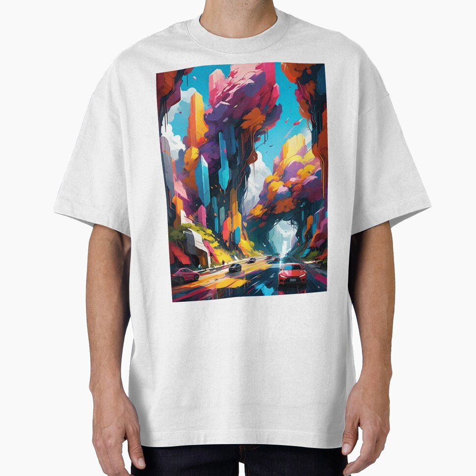 Colorful Abstract Highway Art by Esterlane T-Shirts, Hoodie, Sweatshirt | BlankRebels.com (Image 1)