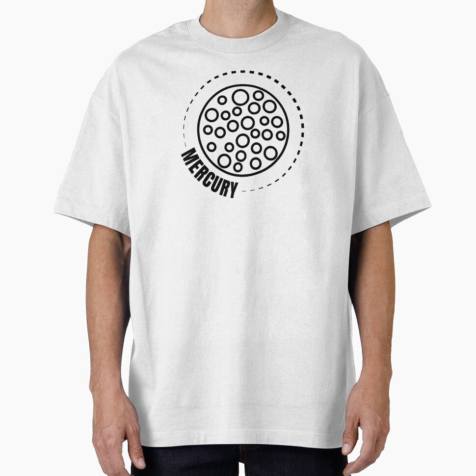 Planet Mercury (BLACK DESIGN) by EleannaInSpace T-Shirts, Hoodie, Sweatshirt | BlankRebels.com (Image 1)