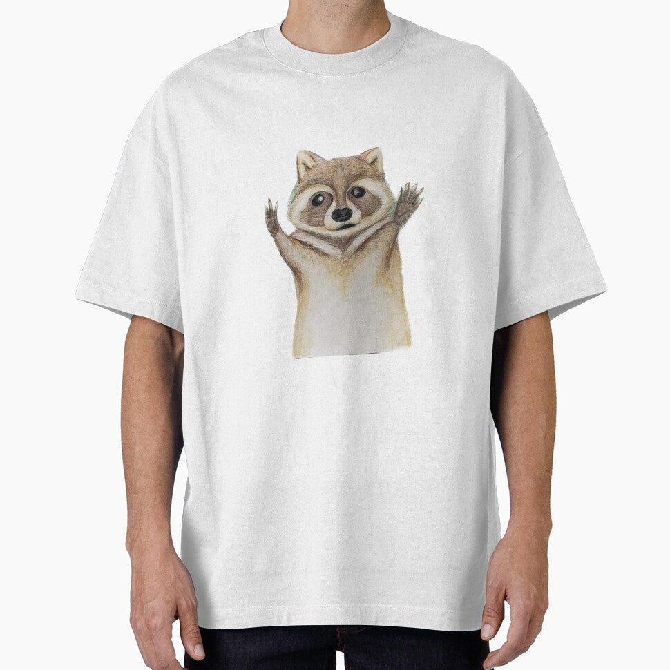 Cute Racoon (Hand-Drawn Pencil Sketch) by YujunShop T-Shirts, Hoodie, Sweatshirt | BlankRebels.com (Image 1)
