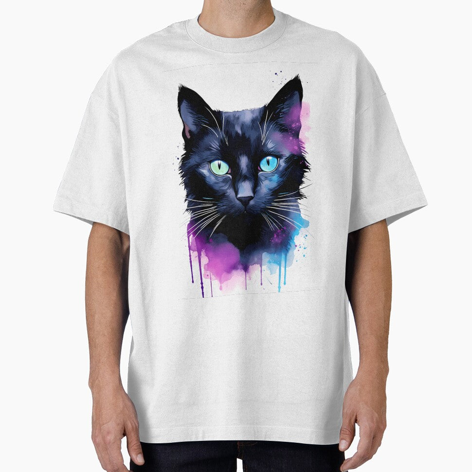 Black Cat Watercolor Art by RaineDDesigns T-Shirts, Hoodie, Sweatshirt | BlankRebels.com (Image 1)