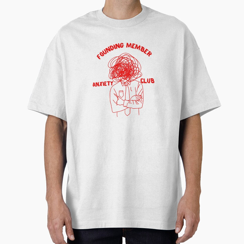 Anxiety Club – Founding Member of the Overthinking Department by Zezeshop1 T-Shirts, Hoodie, Sweatshirt (Image 1)