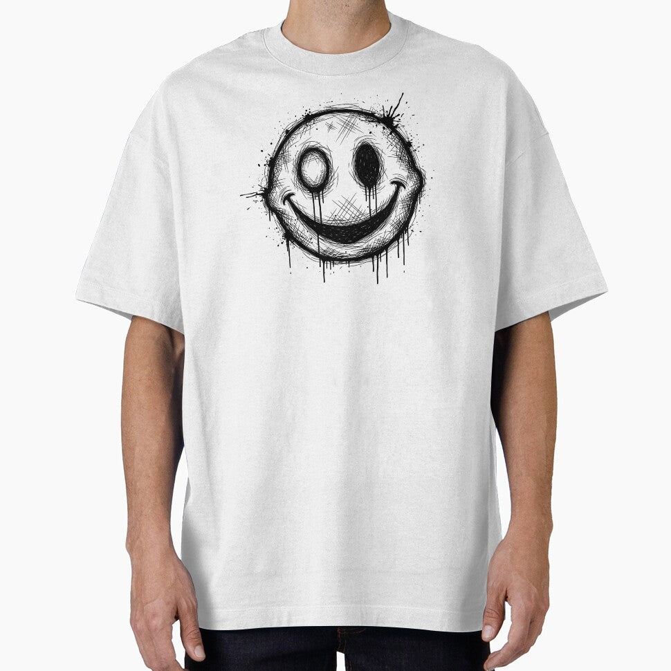 Dripping Smiley Face – Grunge Graffiti Style by saiful020 T-Shirts, Hoodie, Sweatshirt | BlankRebels.com (Image 1)
