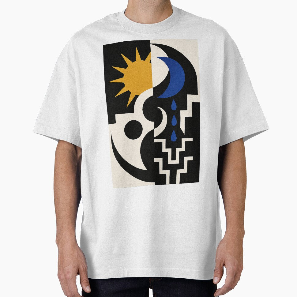 Celestial Sun and Moon Abstract Pattern by weirdfishes123 T-Shirts, Hoodie, Sweatshirt | BlankRebels.com (Image 1)