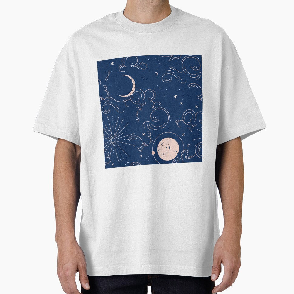 Space moon stars clouds by Milatoo T-Shirts, Hoodie, Sweatshirt | BlankRebels.com (Image 1)