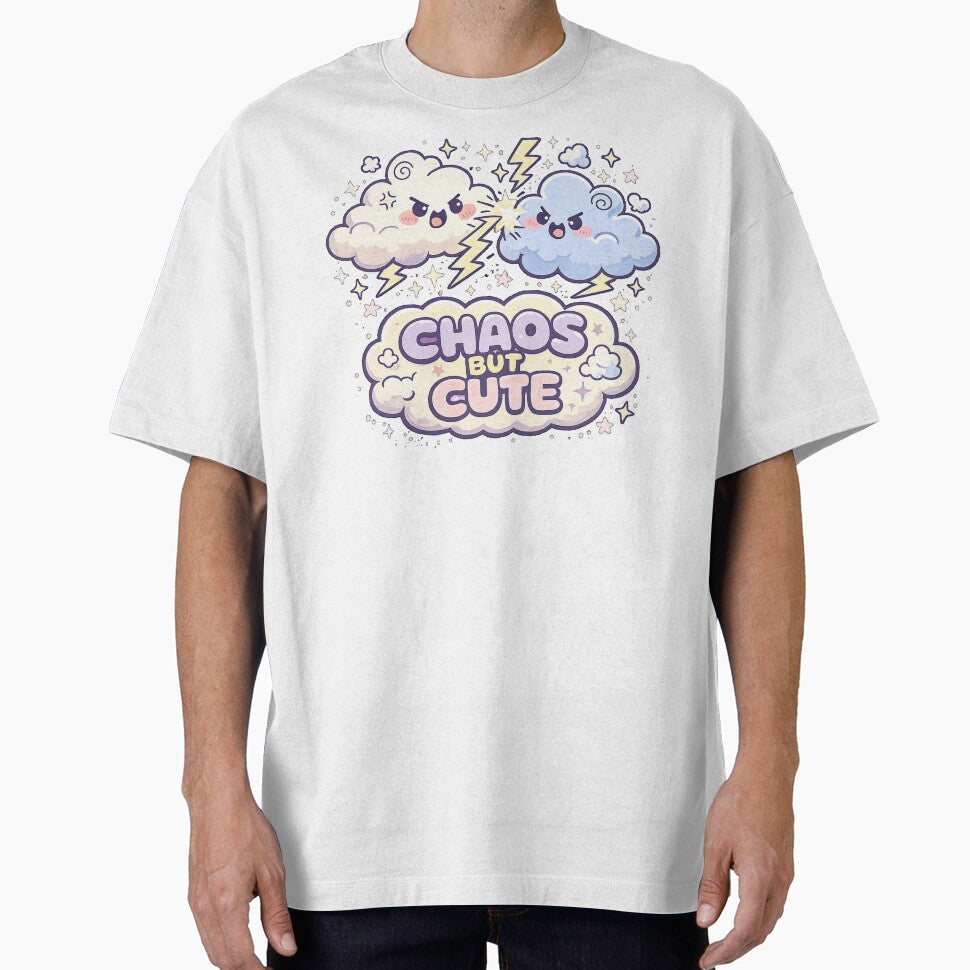 Chaos But Cute T-Shirt – Kawaii Cloud Lightning Aesthetic Tee by KDesignCrafts Hoodie, Sweatshirt | BlankRebels.com (Image 1)
