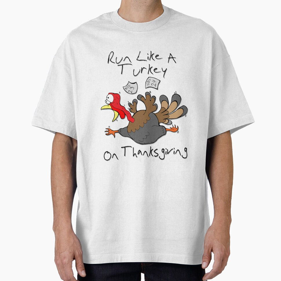 Run Like A Turkey On Thanksgiving - Funny Turkey by HumbleShirt T-Shirts, Hoodie, Sweatshirt | BlankRebels.com (Image 1)