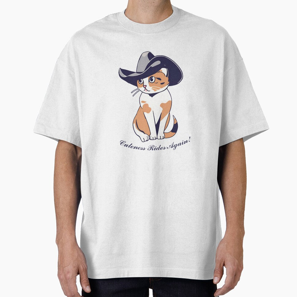 Cuteness Rides Again Cowboy Kawaii Cute Cat by RTeeSTS T-Shirts, Hoodie, Sweatshirt | BlankRebels.com (Image 1)