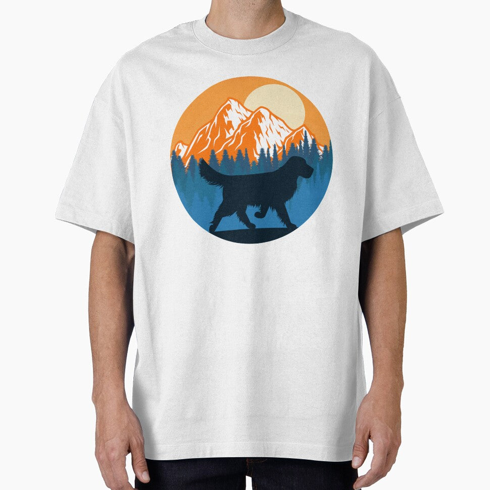 Golden Retriever Dog Silhouette Sunset Mountain Forest golden retriever lover by alaechamlal T-Shirts, Hoodie,... (Image 1)